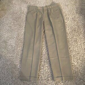 Dockers Khaki Pleated Dress Pants 38x32 Classic Fit